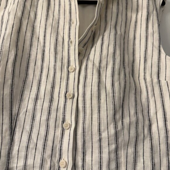 New Reformation Arella Linen Dress in Elsie Stripe - Picture 6 of 10